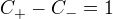 C_+-C_-=1